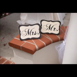 Mrs. and Mr. wedding signs